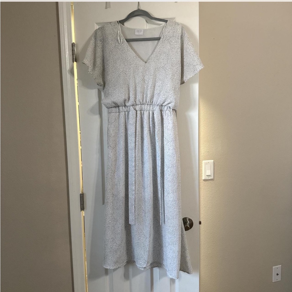 Sienna Sky Cream and Black Polka Dot dress